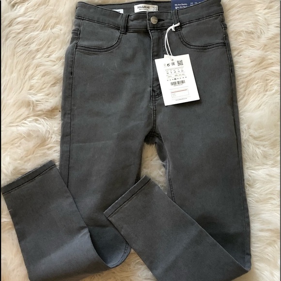 Pull&Bear grey stretch ankle/crop Jeggings NWT size 6 - Picture 1 of 8